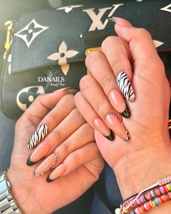 Stylish Black and White Nail Art Designs