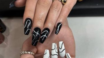 Stylish Black and White Nail Art Designs