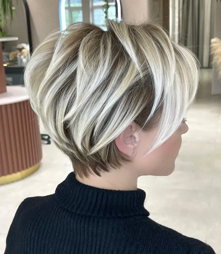 Layered Pixie cut