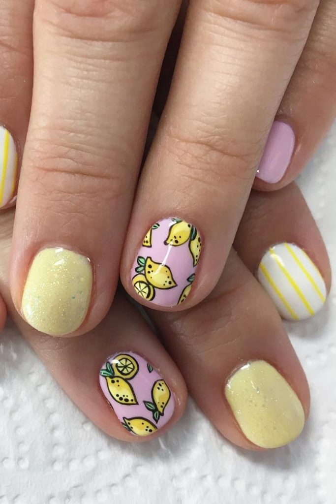 Lemon Nail Art