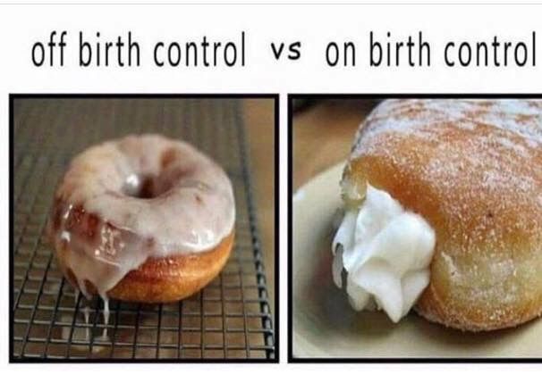 donuts representing birth control vs no birth control - dirty memes 