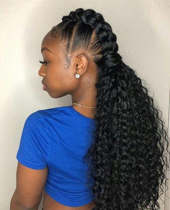 Ponytail hairstyles with braids 