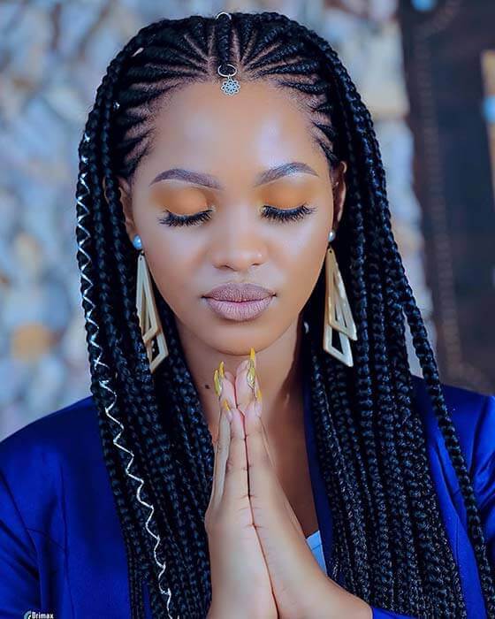 Goddess braids hairstyle for Black women