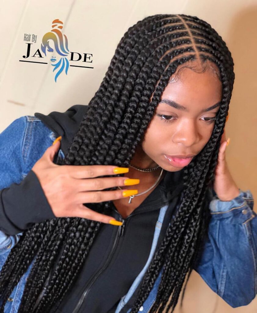 Long Braids Hairstyles for black women 