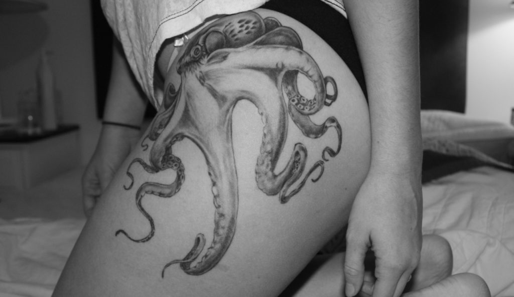 Girl With Octopus Tattoo